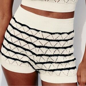 ZARA STRIPED KNIT SHORTS